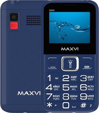 Телефон Maxvi B200 (синий)