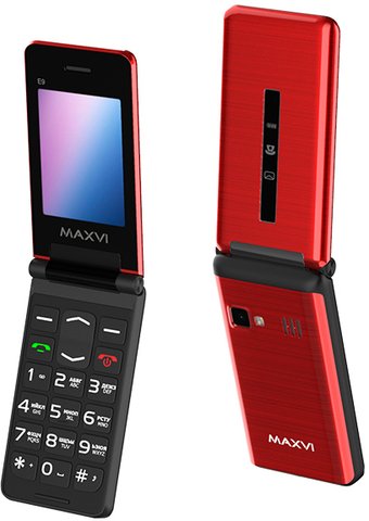 Телефон Maxvi E9 (красный)