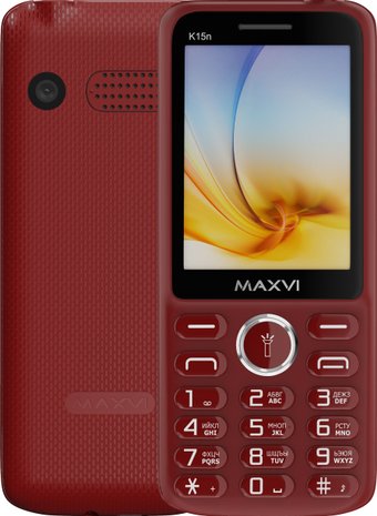 Телефон Maxvi K15n (винный красный)