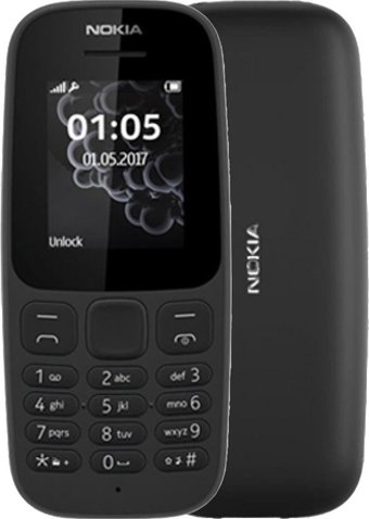 Телефон Nokia 105 Dual SIM (2017) (черный)