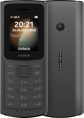 Телефон Nokia 110 4G Dual SIM (черный)