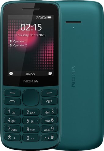 Телефон Nokia 215 4G TA-1272 (бирюзовый)