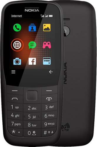 Телефон Nokia 220 4G (черный)