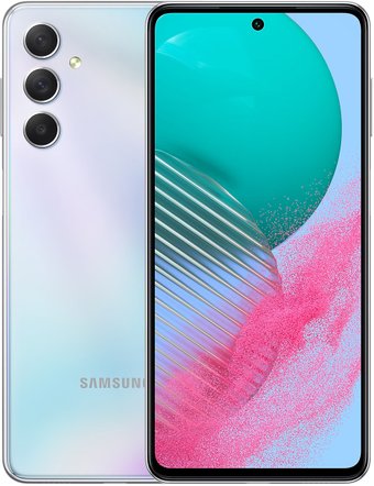 Телефон Samsung Galaxy M54 5G 8GB/128GB Exynos (серебристый, без Samsung Pay)
