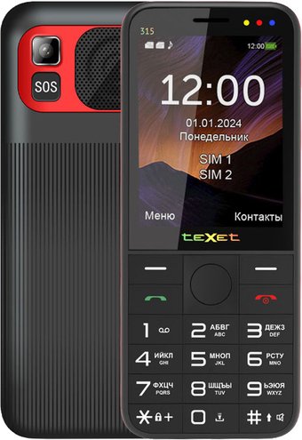 Телефон TeXet TM-315 (черный)