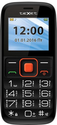 Телефон TeXet TM-B117 Black/Orange