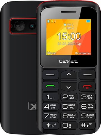 Телефон TeXet TM-B323 (черный/красный)