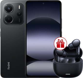 Телефон Xiaomi Redmi Note 14 8GB/256GB международная версия (черный) + наушники Xiaomi Redmi Buds 6 Lite (черный) по акции