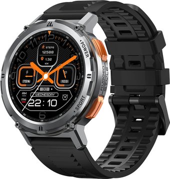 Умные часы Kospet Tank T2 (серебристый, с силиконовым ремешком)