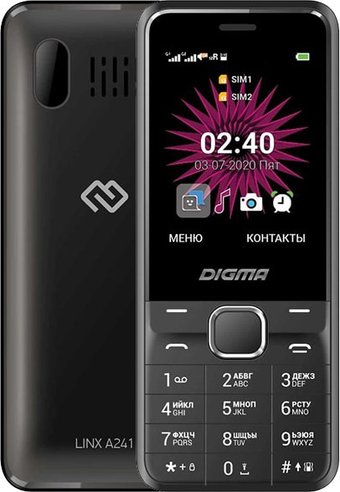 Телефон Digma Linx A241 (черный)