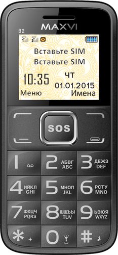 Телефон Maxvi B2 Black