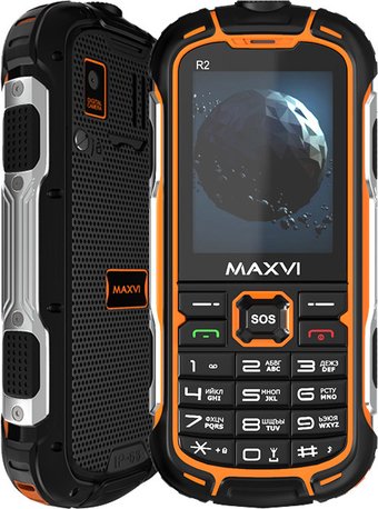 Телефон Maxvi R2 (оранжевый)