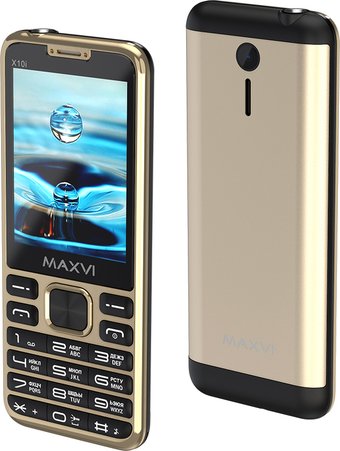 Телефон Maxvi X10i (золотистый металлик)