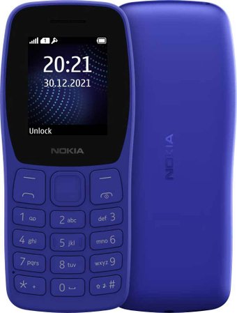Телефон Nokia 105 (2022) TA-1428 Dual SIM (синий)