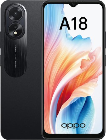 Телефон Oppo A18 CPH2591 4GB/128GB международная версия (черный)