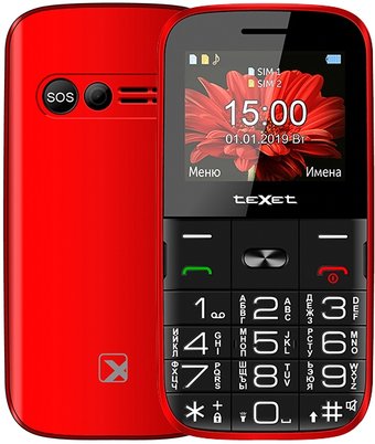 Телефон TeXet TM-B227 (красный)