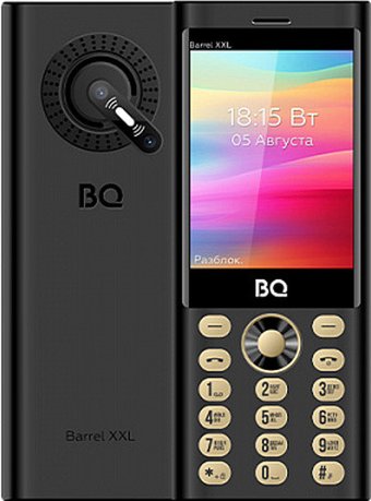 Телефон BQ BQ-3598 Barrel XXL (черный/золотистый)