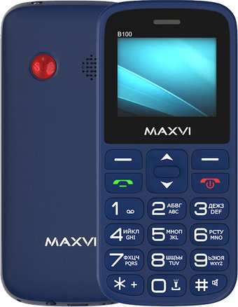 Телефон Maxvi B100 (синий)