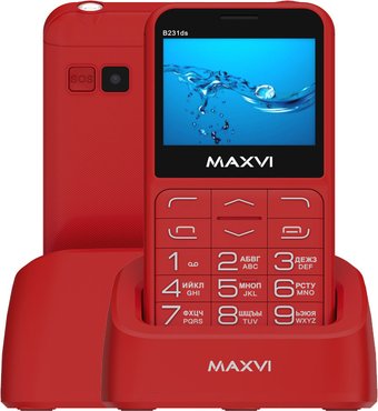 Телефон Maxvi B231ds (красный)