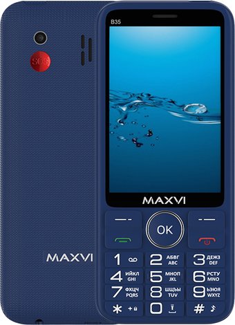 Телефон Maxvi B35 (синий)