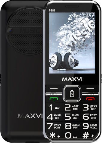 Телефон Maxvi P18i (черный)