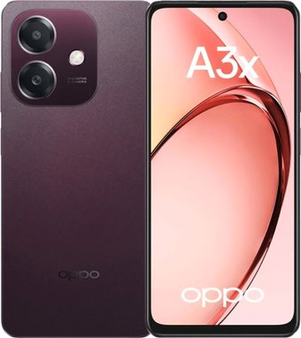 Телефон Oppo A3x CPH2641 4GB/128GB международная версия (бургунди)