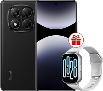 Телефон Xiaomi Redmi Note 14 Pro 8GB/256GB международная версия (черный) + умные часы Xiaomi Redmi Watch 5 Active (серебристый) по акции