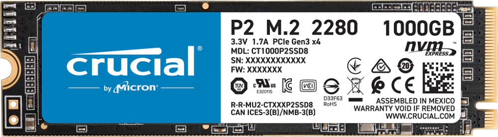 SSD Crucial P2 (CT1000P2SSD8) 1000Gb