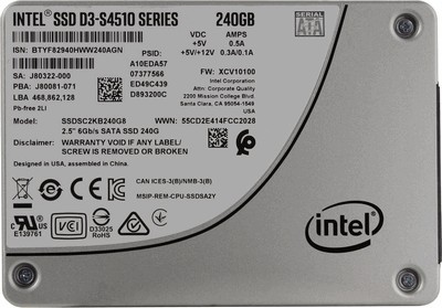 SSD Intel D3 S4510 (SSDSC2KB240G801) 240Gb