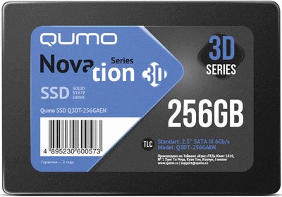 SSD Qumo Novation 3D TLC (Q3DT-256GAEN) 256Gb