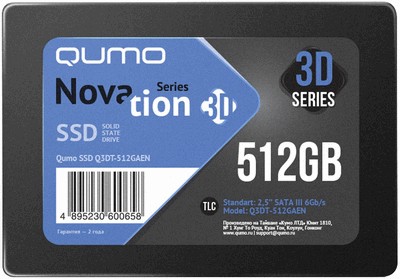 SSD Qumo Novation 3D TLC (Q3DT-512GAEN) 512Gb