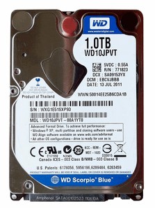 Western Digital Scorpio Blue (WD10JPVT) 1000 Gb
