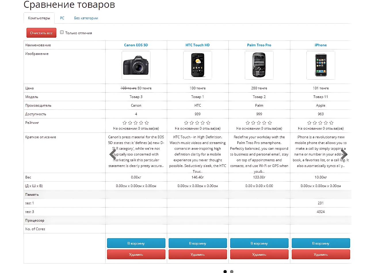 Compare Improve 2.3 - улучшенное сравнение товаров с категориями