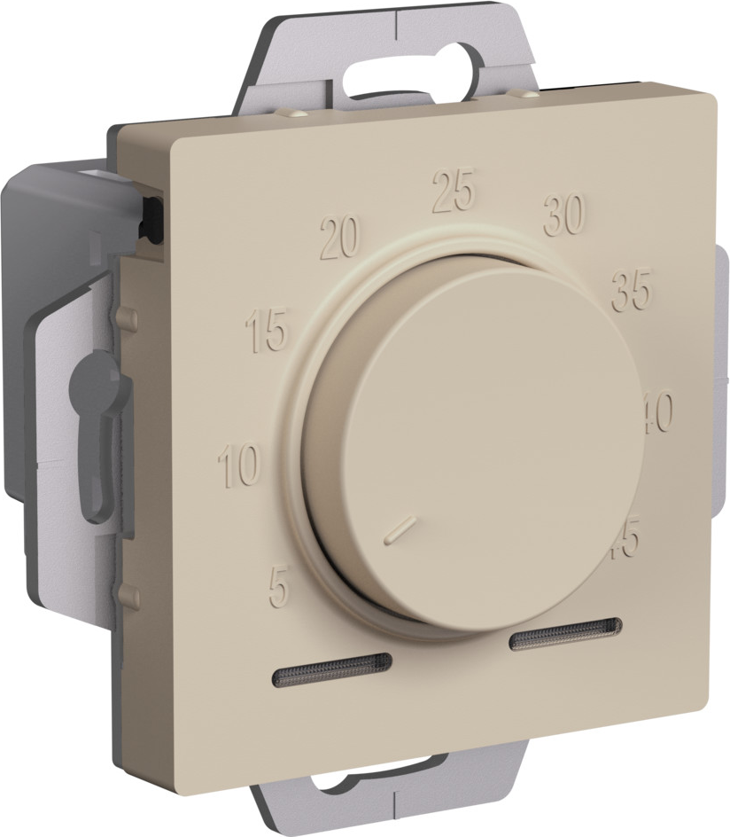 Терморегулятор/термостат Schneider AtlasDesign электронный для теплого пола, с датчиком пола (Песочный) 10 A