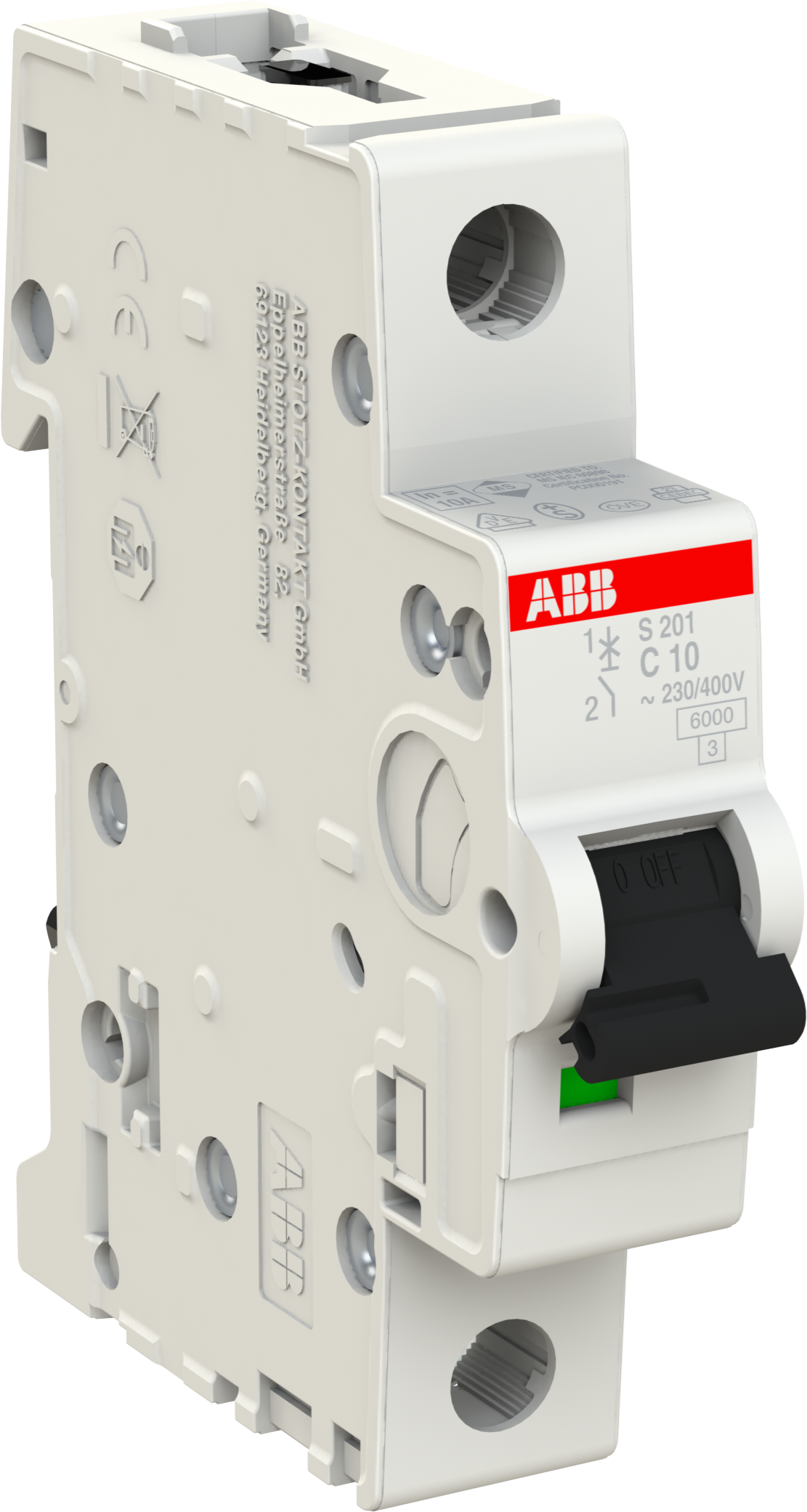 Автоматический выключатель ABB S201 - 1P - 10A - C - 10kA - 1M