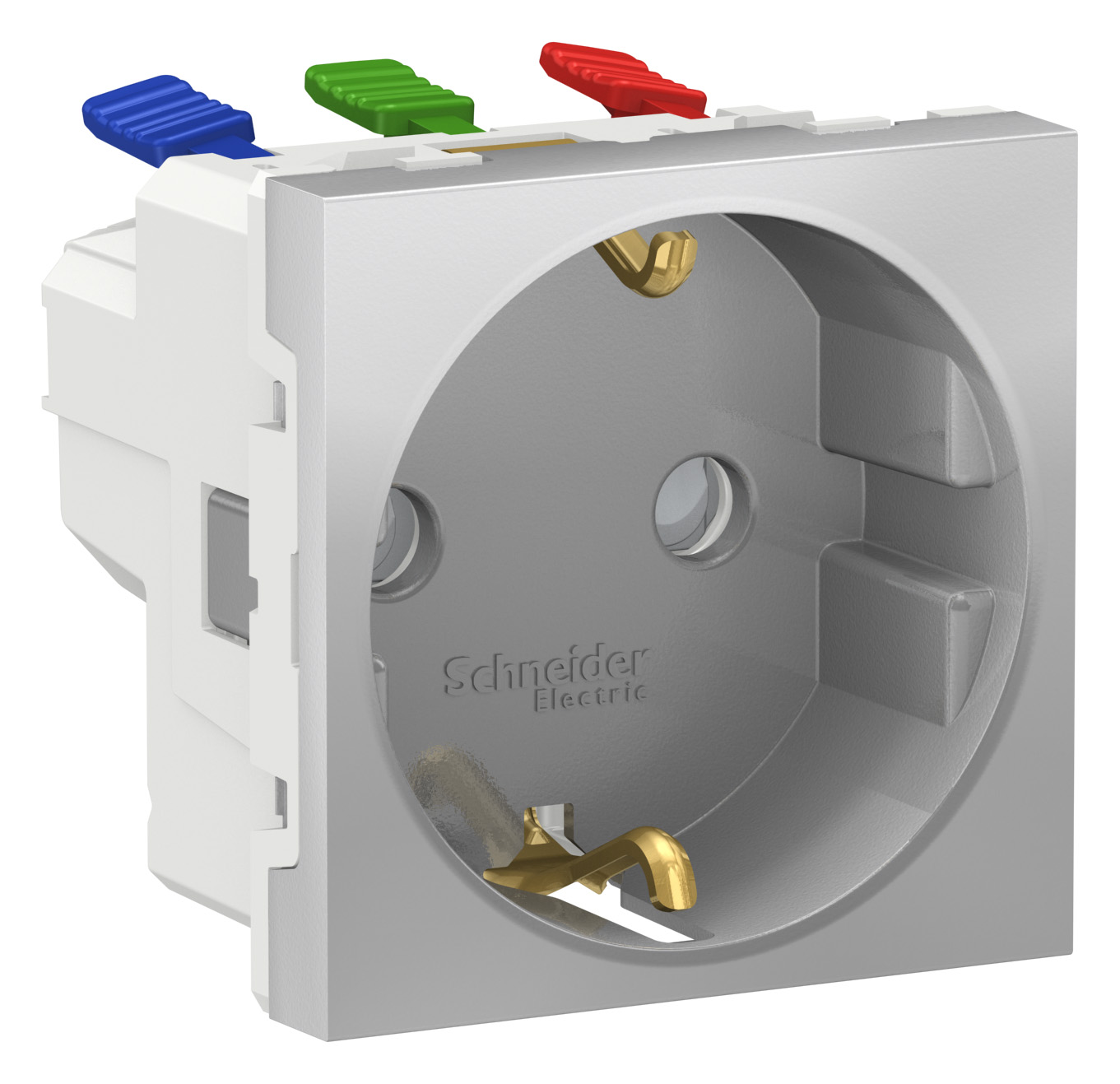 Розетка электрическая Schneider Unica Modular (алюминий)