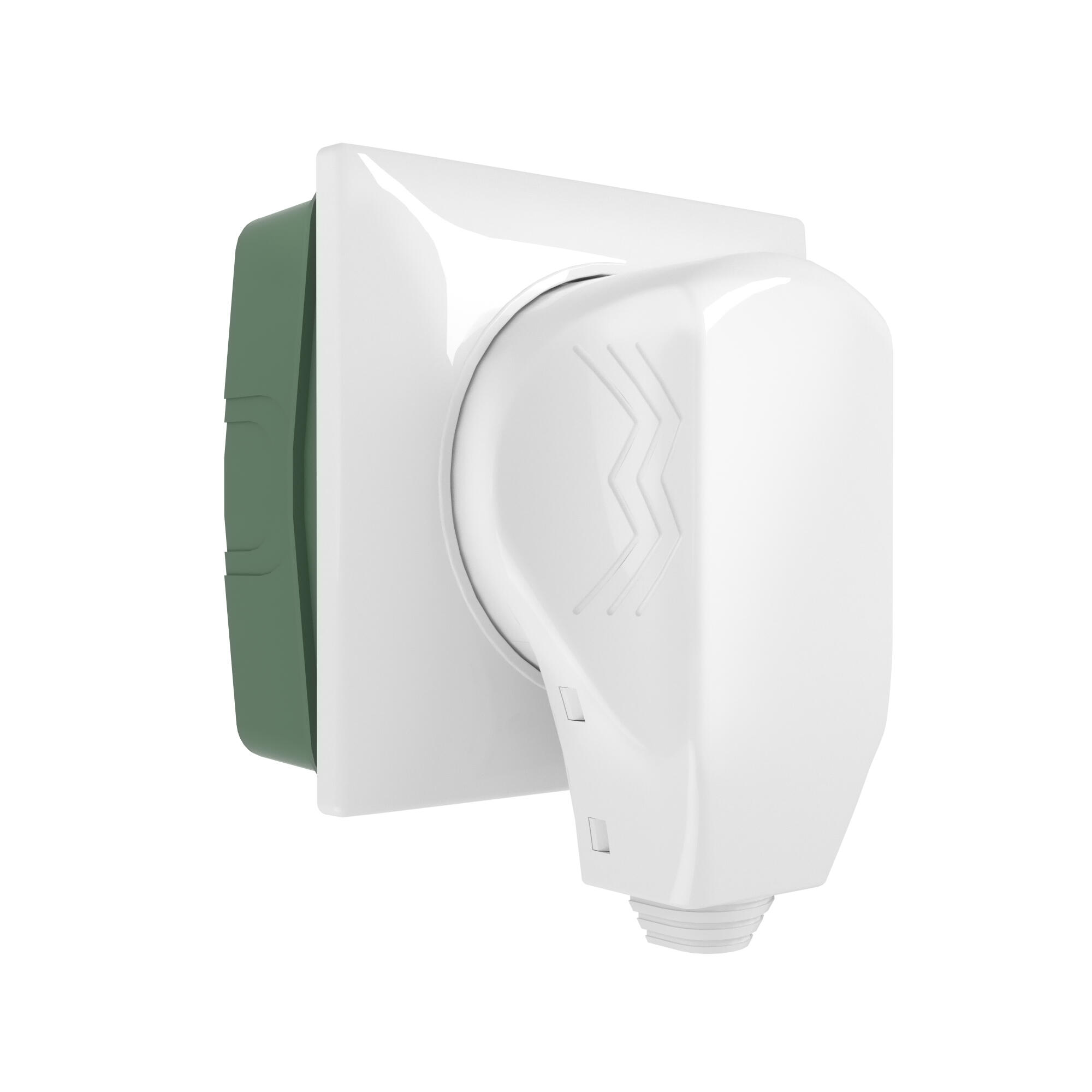 Розетка с вилкой Werkel  для электроплиты 32А 250В, коробка в стену (белый)