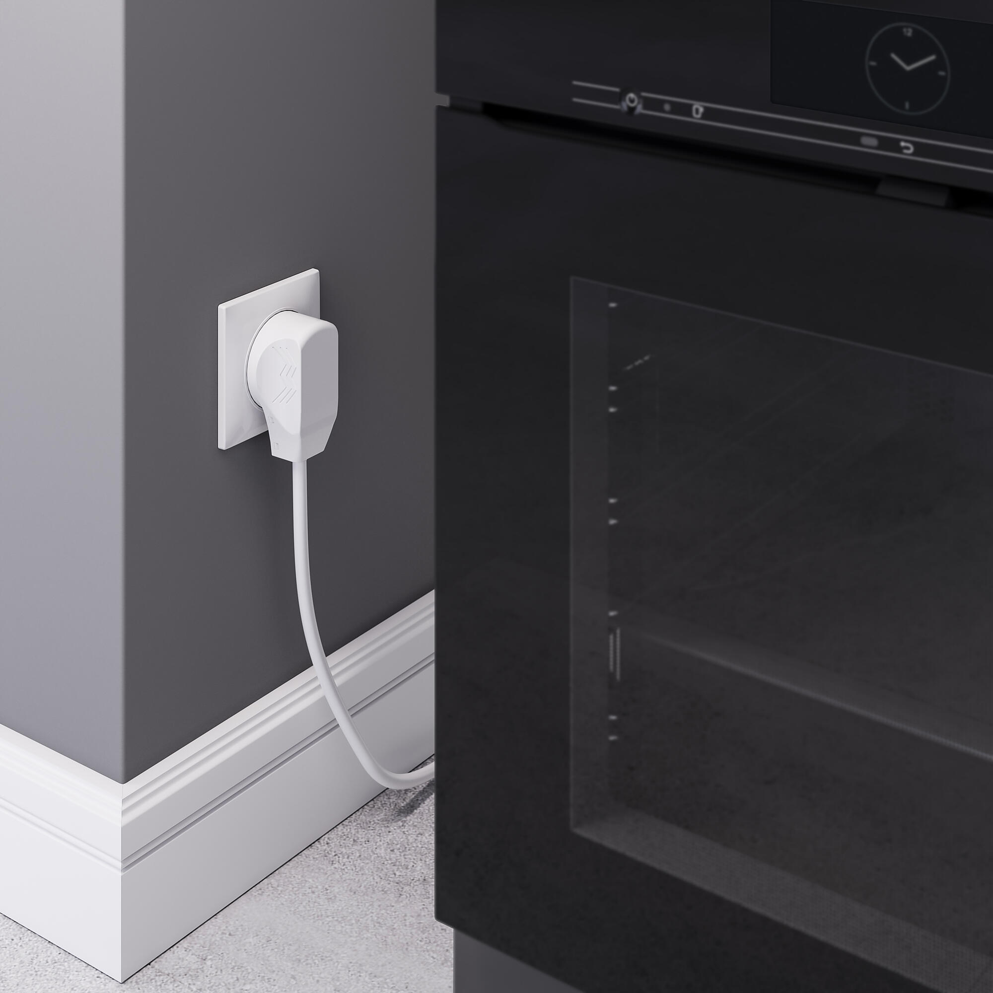 Розетка с вилкой Werkel  для электроплиты 32А 250В, коробка в стену (белый)