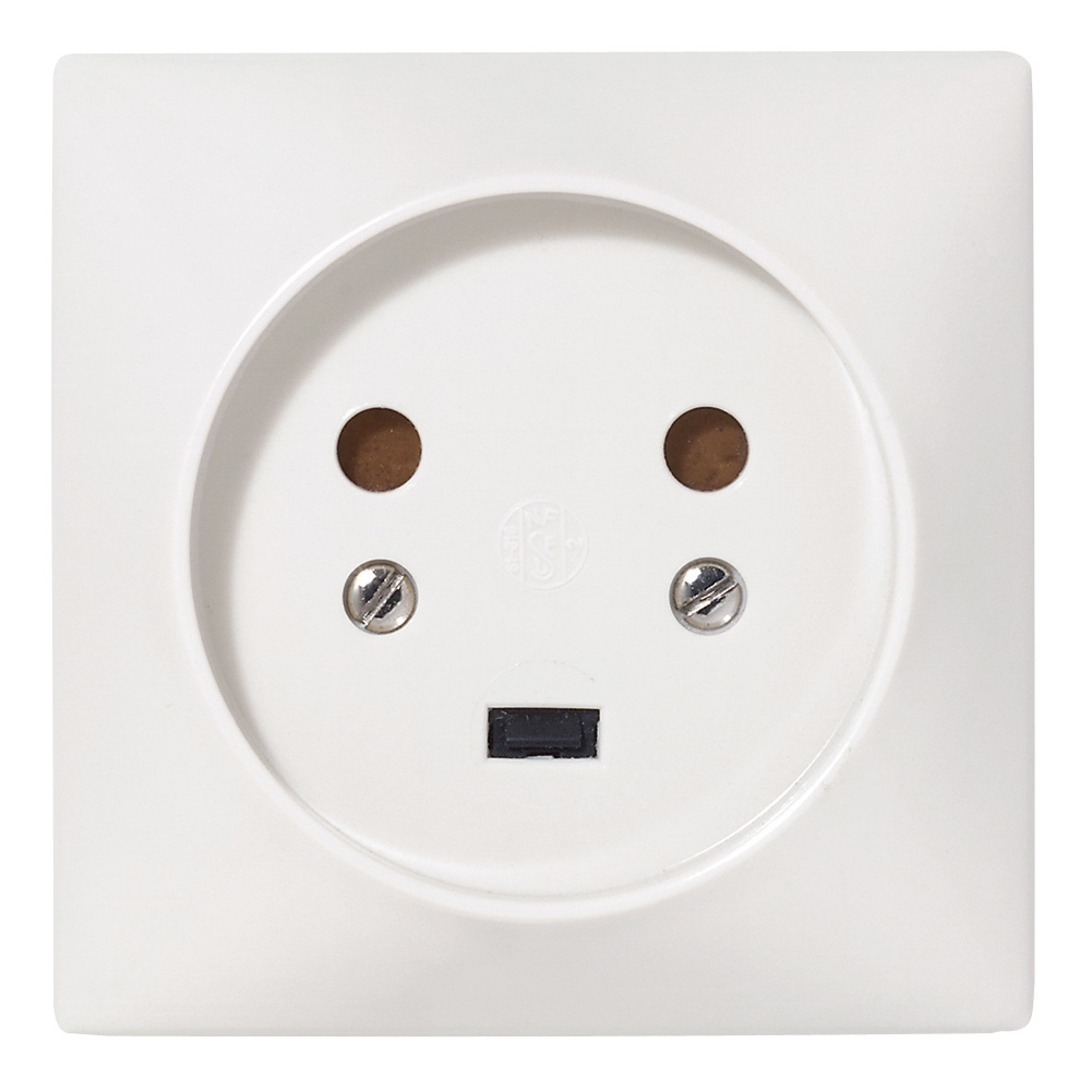 Розетка Legrand 20A 2К+З со шторками, обрамление 80x80мм (слоновая кость)