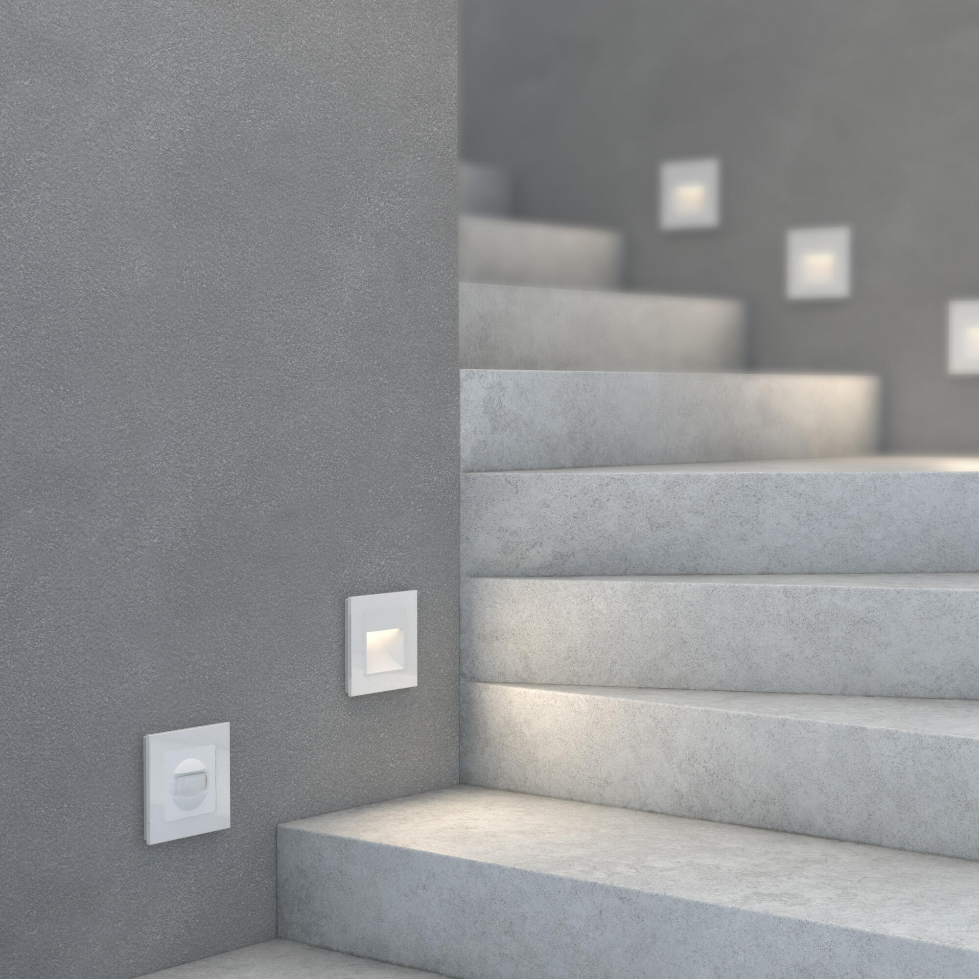 Датчик движения 500 Вт, двухпроводный (белый)