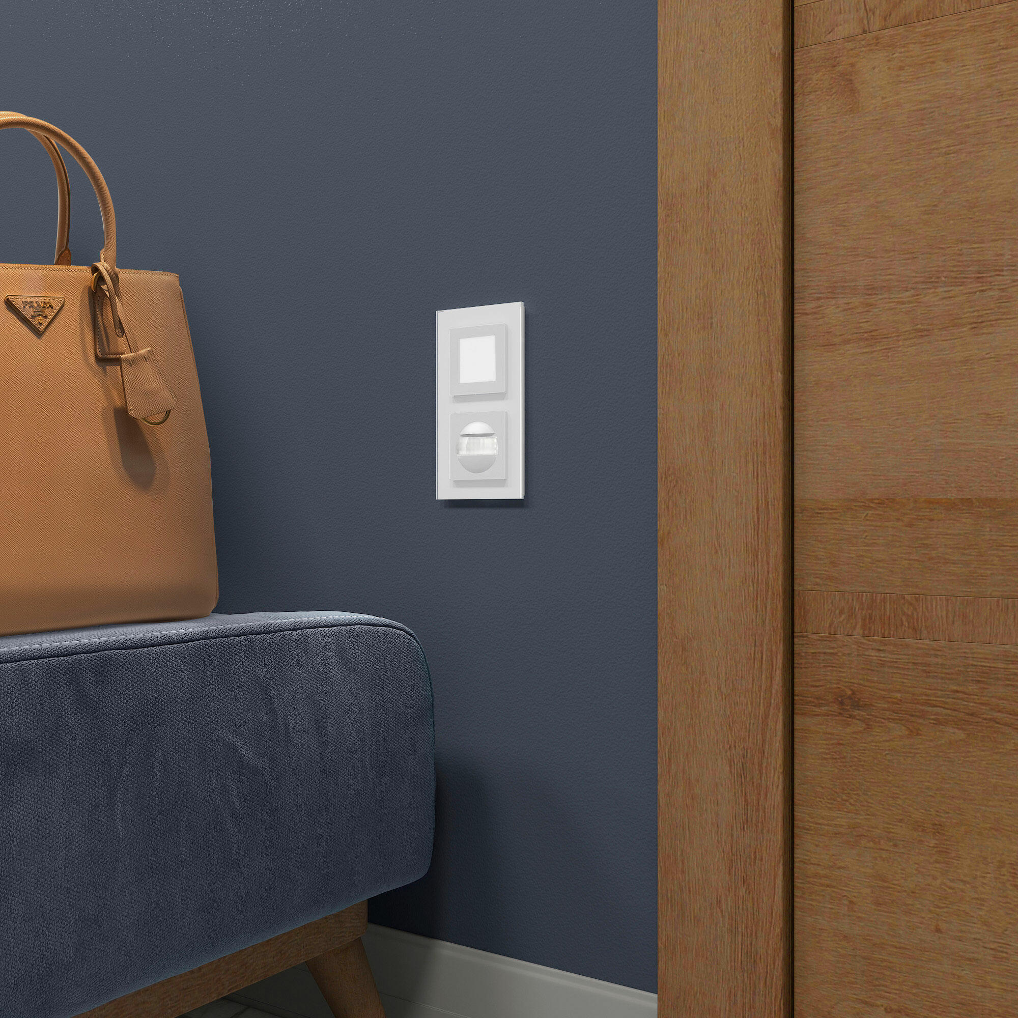 Датчик движения 500 Вт, двухпроводный (белый)