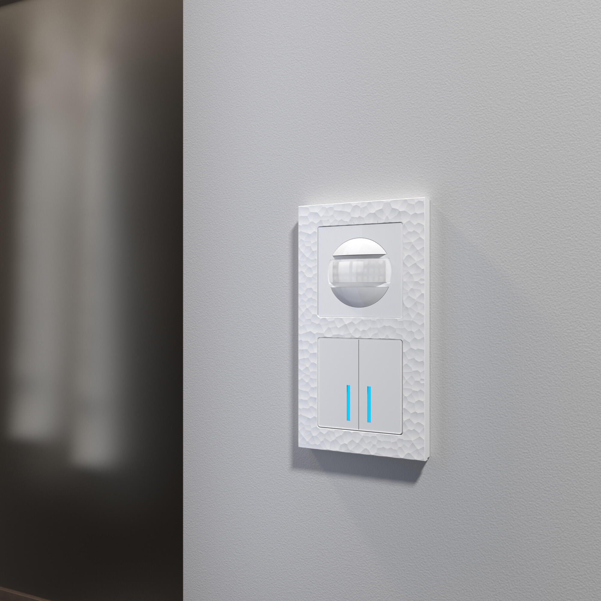 Датчик движения 500 Вт, двухпроводный (белый)