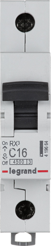 Автоматический выключатель Legrand RX3 - 1P - 16A - C - 4.5kA - 1M