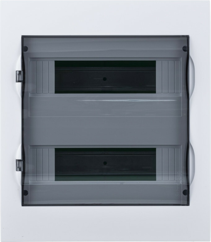 Щиток встраиваемый с дверцей 24 модуля с 2 DIN-рейками IP40 белый