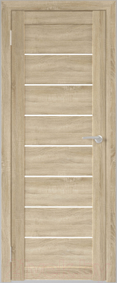 Дверь межкомнатная Юни Бона 01 60x200 (дуб сонома/стекло белое)