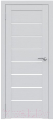 Дверь межкомнатная Юни Амати 01 60x200 (бьянко/стекло белое)