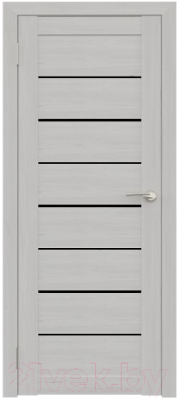 Дверь межкомнатная Юни Амати 01 60x200 (сканди классик/стекло черное)