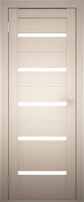 Дверь межкомнатная Юни Амати 01М 70x200 (белое стекло/беленый дуб)