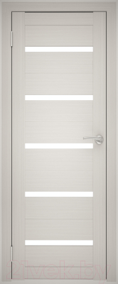 Дверь межкомнатная Юни Амати 01М 70x200 (белое стекло/эшвайт)