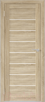 Дверь межкомнатная Юни Бона 01 80x200 (дуб сонома/стекло белое)